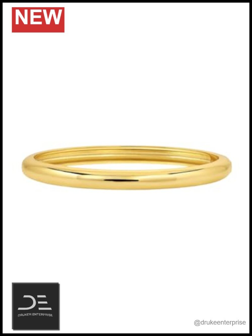 18k Gold Plated Cuff Bracelet with Hinge Closure